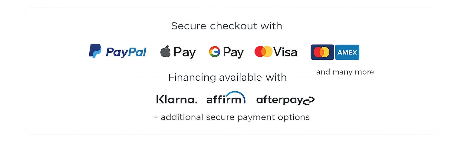 Accepted payment methods and financing options