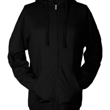 Unisex Beach Full-Zip Hooded Long Sleeve T-Shirt