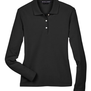 Women's Pima Piqué Long Sleeve Polo