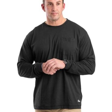 Men's Tall Performance Long Sleeve Pocket T-Shirt