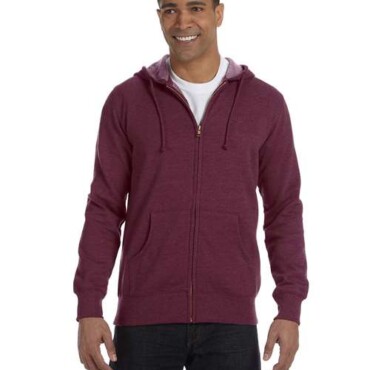 Unisex Heathered Full-Zip Hooded Sweatshirt
