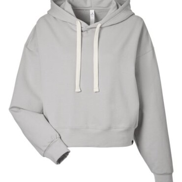 Women's Vintage Oversized Cropped Hooded Sweatshirt