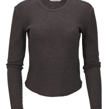 Women's Waffle Knit Baby Long Sleeve T-Shirt