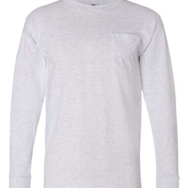 Unisex USA-Made Long Sleeve Pocket T-Shirt