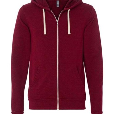 Unisex Triblend Sponge Fleece Full-Zip Hoodie Sweatshirt