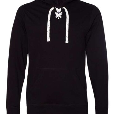 Unisex Jersey Sport Lace Hooded Pullover