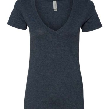 Women’s CVC Deep V-Neck T-Shirt