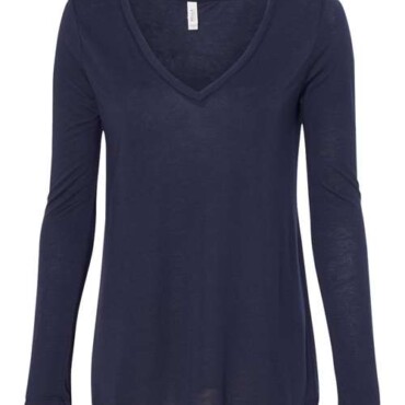 Women's Flowy Long Sleeve V-Neck Tee
