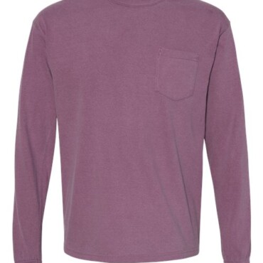 Unisex Garment-Dyed Heavyweight Long Sleeve Pocket T-Shirt
