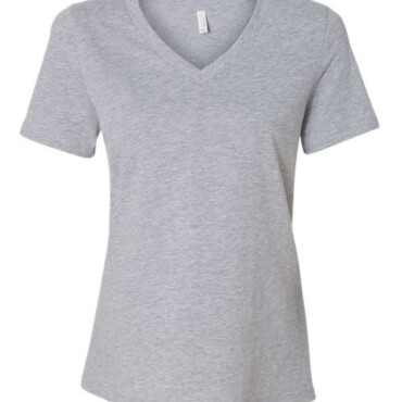 Women's Relaxed Heather CVC V-Neck Tee