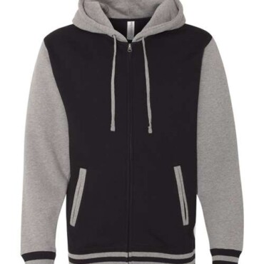 Unisex Heavyweight Varsity Full-Zip Hooded Sweatshirt