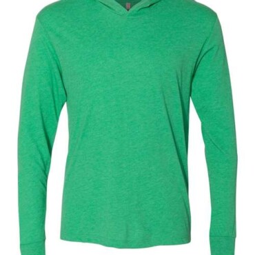 Unisex Triblend Hooded Long Sleeve Pullover T-Shirt