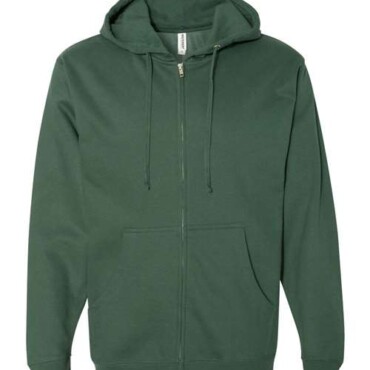 Unisex Midweight Full-Zip Hooded Sweatshirt