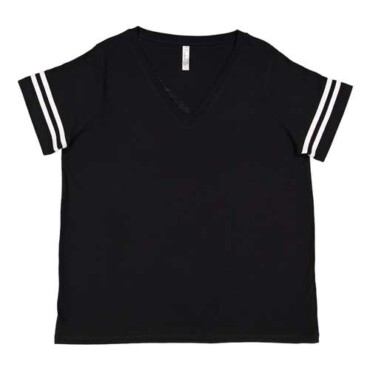 Women's Curvy Collection Vintage Football T-Shirt