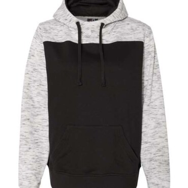 Men's Mélange Fleece Colorblocked Hooded Sweatshirt