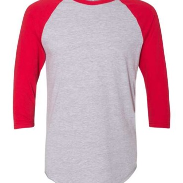 Unisex 50/50 Raglan Three-Quarter Sleeve Tee