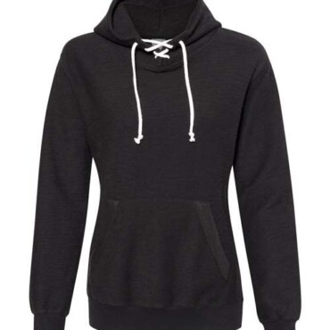 Women’s French Terry Sport Lace Scuba Hooded Sweatshirt