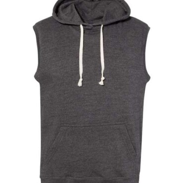 Men's Triblend Sleeveless Hooded Sweatshirt