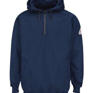 Men's Tall Flame Resistant Quarter-Zip Hooded Sweatshirt