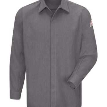 Men's Tall Concealed-Gripper Pocketless Long Sleeve Shirt - CoolTouch® 2