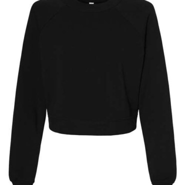 Women's Crop Raglan Fleece Crewneck Sweatshirt