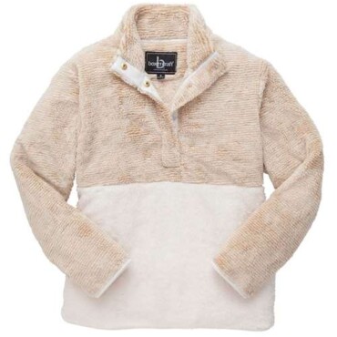 Unisex Fuzzy Half-Snap Fleece Pullover