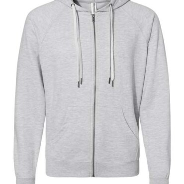 Unisex Icon Lightweight Loopback Terry Full-Zip Hooded Sweatshirt