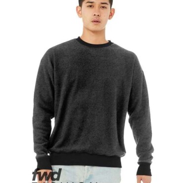 Unisex FWD Fashion Sueded Drop Shoulder Crewneck Sweatshirt