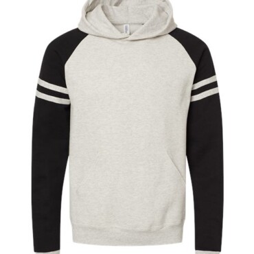 Unisex Nublend® Varsity Colorblocked Raglan Hooded Sweatshirt