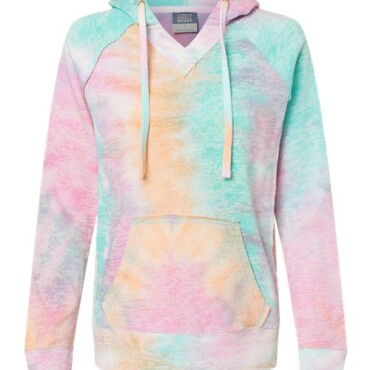 Women’s Courtney Burnout V-Notch Hooded Sweatshirt